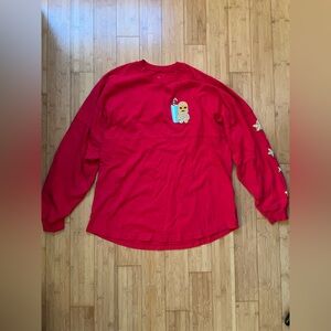 Disney Red Star Wars Themed Holiday Gingerbread Man Cotton Long Sleeve Tee